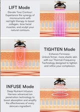3 in 1 Red Light Therapy Facial Massager